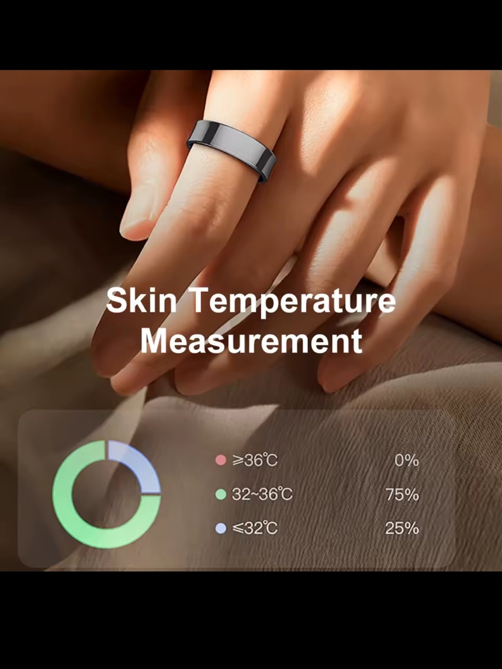 Colmi R09 Gold Smart Ring with Charging Case - Picture 6 of 7